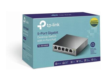 5Port DesktopSwitch met 4 PoEPorts